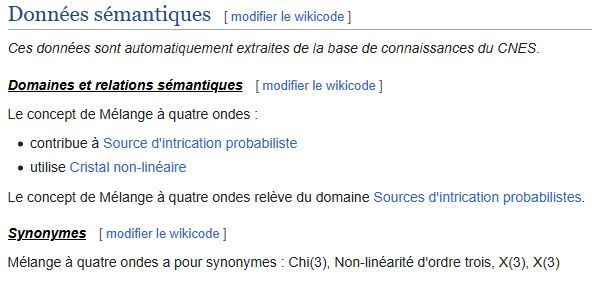Paragraphe "Données sémantiques"